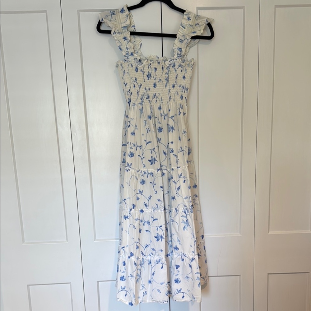 Hill House Blue Smocked ‘Ellie Nap Dress’ Maxi Sundress